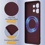 Силиконов гръб с верижка за Motorola Edge 50 Neo - винено червен - 0