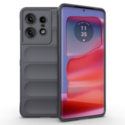 Подсилен силиконов гръб на ленти за Motorola Edge 50 Pro - тъмно сив