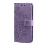 Калъф тип портмоне с цветя за Motorola Edge 60 5G/60 Fusion 5G - лилав Калъф тип портмоне с цветя за Motorola Edge 60 5G/60 Fusion 5G - лилав