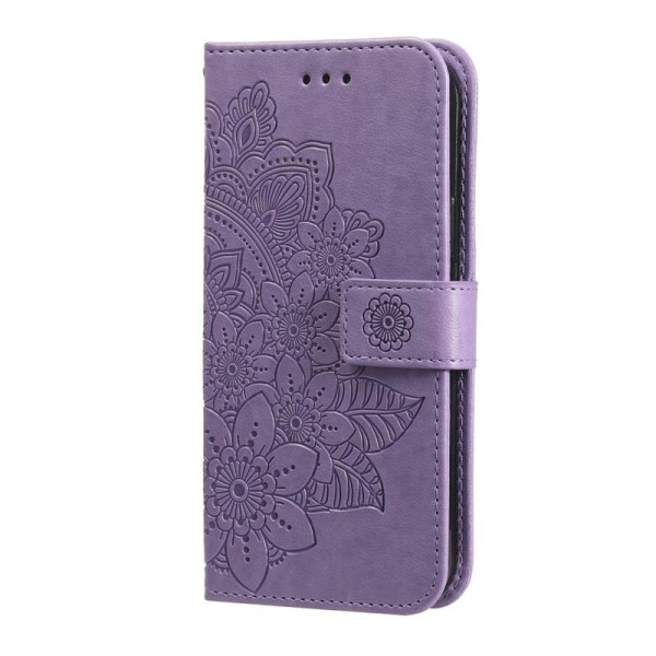 Калъф тип портмоне с цветя за Motorola Edge 60 5G/60 Fusion 5G - лилав Калъф тип портмоне с цветя за Motorola Edge 60 5G/60 Fusion 5G - лилав