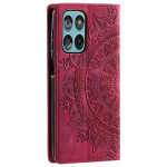 Кожен калъф тип портмоне с мандала за Motorola Edge 60 5G/60 Fusion 5G - ярко розов - 2 Кожен калъф тип портмоне с мандала за Motorola Edge 60 5G/60 Fusion 5G - ярко розов - 2