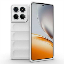 Подсилен силиконов гръб на ленти за Motorola Edge 60 5G/60 Fusion 5G - бял