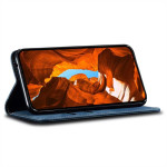 Калъф страничен флип от кожа и текстил за Motorola Edge 60 Pro 5G - тъмно син - 2 Калъф страничен флип от кожа и текстил за Motorola Edge 60 Pro 5G - тъмно син - 2