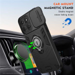 Хибриден гръб със стойка и слайдер за камера за Motorola Edge 60 Pro 5G - черен - 1