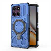Хибриден гръб с кръгла метална стойка за Motorola Edge 60 Pro 5G - син