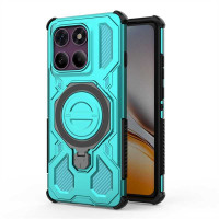 Хибриден гръб с кръгла метална стойка за Motorola Edge 60 Pro 5G - синьо - зелен