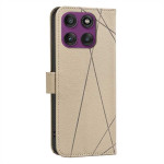 Кожен калъф тип портмоне марка BINFEN COLOR за Motorola Edge 60 Pro 5G - бежов - 1