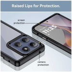 Силиконов гръб Rugged Armor за Motorola Edge 60 Pro 5G - черна рамка - 0