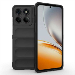 Подсилен силиконов гръб на ленти за Motorola Edge 60 Pro 5G - черен