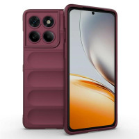 Подсилен силиконов гръб на ленти за Motorola Edge 60 Pro 5G - винено червен