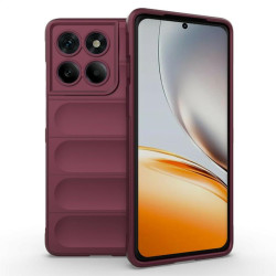 Подсилен силиконов гръб на ленти за Motorola Edge 60 Pro 5G - винено червен