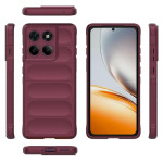 Подсилен силиконов гръб на ленти за Motorola Edge 60 Pro 5G - винено червен - 2