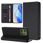 Кожен калъф тип портмоне с грапава кожа за Motorola Edge 70 5G - черен - 0 Кожен калъф тип портмоне с грапава кожа за Motorola Edge 70 5G - черен - 0