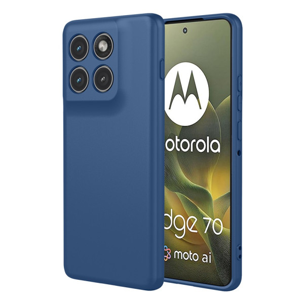 Силиконов гръб за Motorola Edge 70 5G - тъмно син