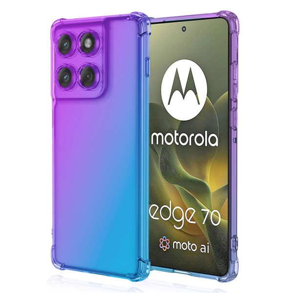Силиконов гръб за Motorola Edge 70 5G - лилаво - син