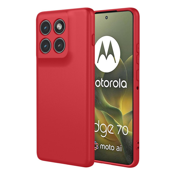 Силиконов гръб за Motorola Edge 70 5G - червен