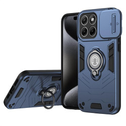 Хибриден гръб със стойка и слайдер за камера за Motorola Edge 70 Fusion 5G  - тъмно син