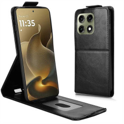 Кожен калъф flip за Motorola Edge 70 Pro 5G - черен