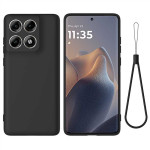 Силиконов гръб с верижка за Motorola Edge 70 Pro 5G - черен