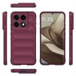 Подсилен силиконов гръб на ленти за Motorola Edge 70 Pro 5G - винено червен - 2