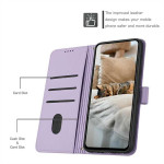 Кожен калъф тип портмоне с котки за Motorola G57 Power 5G - лилав - 1 Кожен калъф тип портмоне с котки за Motorola G57 Power 5G - лилав - 1