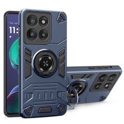 Хибриден гръб със стойка за Motorola G86 5G  - тъмно син