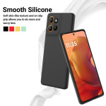 Силиконов гръб с верижка за Motorola G86 5G - черен - 2