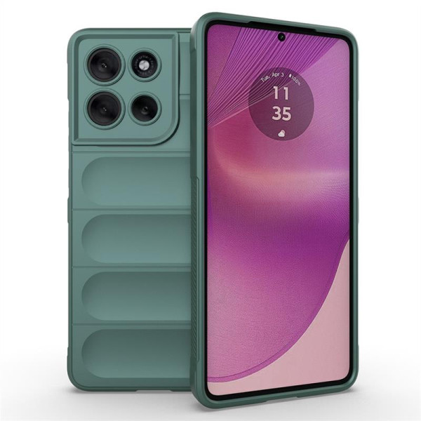 Подсилен силиконов гръб на ленти за Motorola G86 5G - зелен