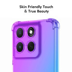 Силиконов гръб марка ENKAY за Motorola G86 5G - розово-син - 0