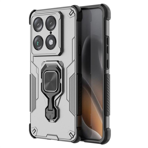 Хибриден гръб със стойка за Motorola Signature 5G - сив