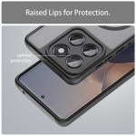 Силиконов гръб с MAGSAFE магнит за Motorola Signature 5G - черна рамка - 0