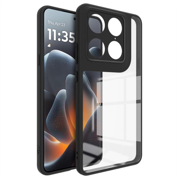 Силиконов гръб Rugged Armor марка IMAK за Motorola Signature 5G - черна рамка