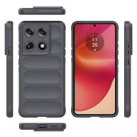 Подсилен силиконов гръб на ленти за Motorola Signature 5G - тъмно сив - 1