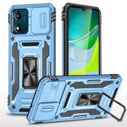 Хибриден гръб със стойка за Motorola E13 - син
