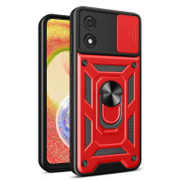 Хибриден гръб със стойка за Motorola E13 - червен