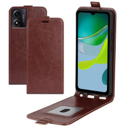 Кожен калъф flip за Motorola E13  - кафяв