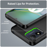 Силиконов гръб Rugged Armor за Motorola E13 - черен - 0