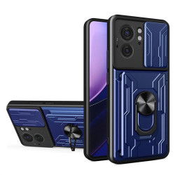 Хибриден гръб със стойка за Motorola Edge 40 5G - тъмно син