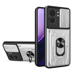 Хибриден гръб със стойка за Motorola Edge 40 5G - бял