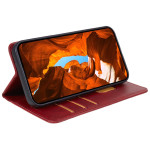 Кожен калъф тип портмоне за Motorola Edge 40 5G - винено червен - 0 Кожен калъф тип портмоне за Motorola Edge 40 5G - винено червен - 0