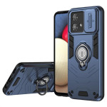Хибриден гръб със стойка и слайдер за камера за Motorola Edge 40 Neo 5G - тъмно син