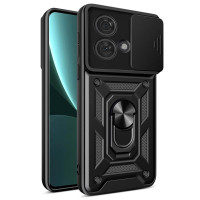 Хибриден гръб със стойка за Motorola Edge 40 Neo 5G - черен