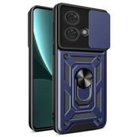 Хибриден гръб със стойка за Motorola Edge 40 Neo 5G - тъмно син