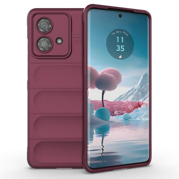 Силиконов гръб за Motorola Edge 40 Neo 5G - винено червен