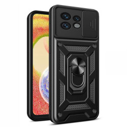 Хибриден гръб със стойка за Motorola Edge 40 Pro 5G - черен
