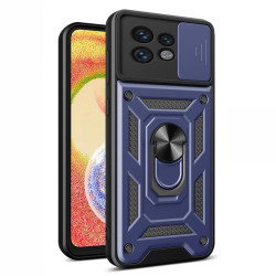 Хибриден гръб със стойка за Motorola Edge 40 Pro 5G - тъмно син