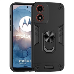 Хибриден гръб със стойка за Motorola Moto G04/G24 - черен