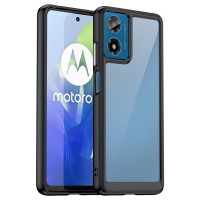 Силиконов гръб Rugged Armor за Motorola Moto G04 - черна рамка