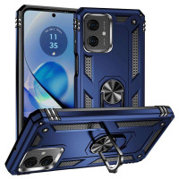Хибриден гръб със стойка за Motorola G54 5G - тъмно син