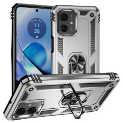 Хибриден гръб със стойка за Motorola G54 5G - бял